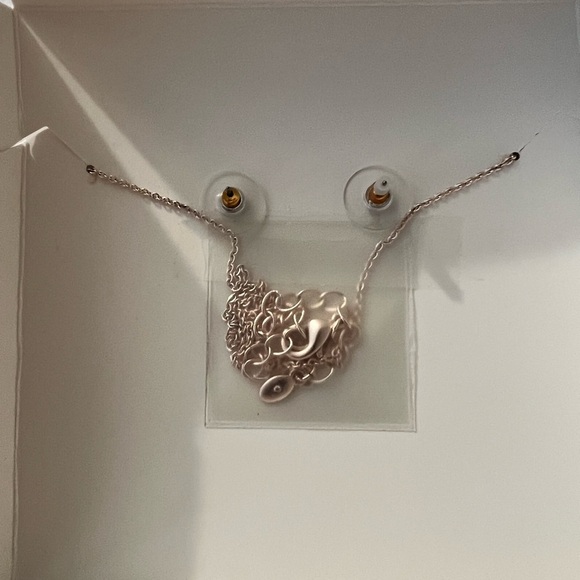 Bisjoux Silver Cross Necklace and Earring Set - Picture 4 of 6